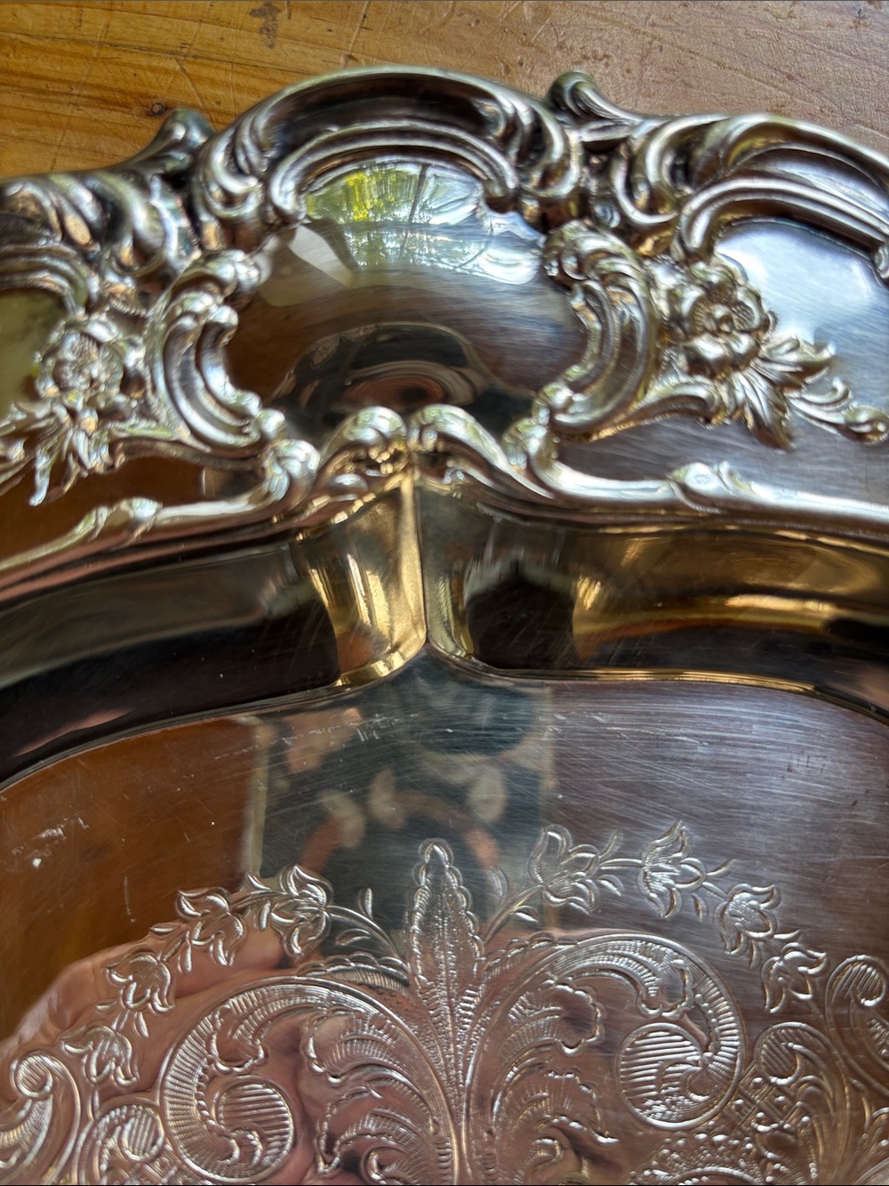 Towle EP 4022 Silverplate Candy Or Cake Dish Is Know As Old Master/Rose Scroll - Picture 4 of 9